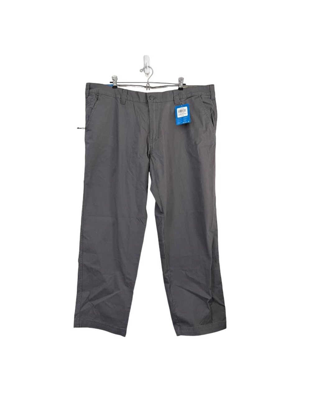 Columbia Mens Gray Omni Shade Canvas Regular Fit Straight Leg Pants Size 42 X 30
